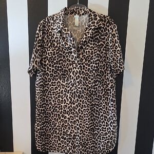 H&M Leopard Print Dress - Black and Brown